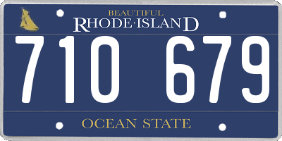 RI license plate 710679