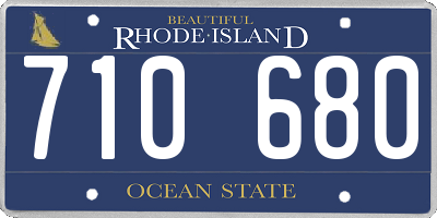 RI license plate 710680