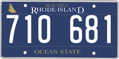 RI license plate 710681