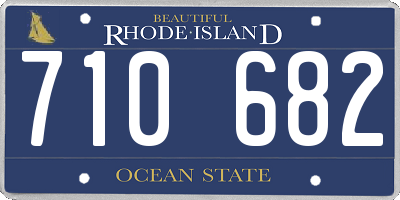 RI license plate 710682