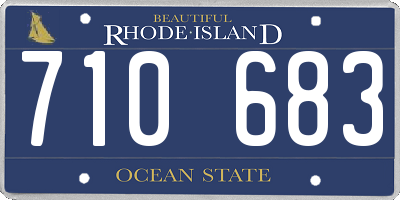 RI license plate 710683