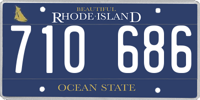 RI license plate 710686