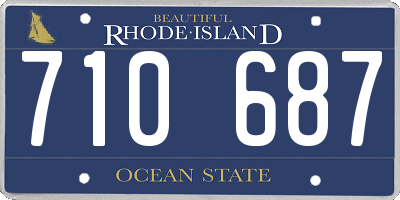 RI license plate 710687