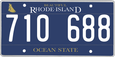 RI license plate 710688