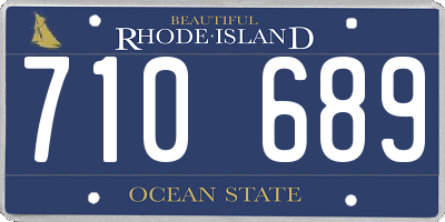 RI license plate 710689