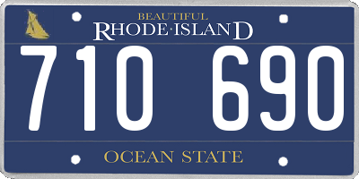 RI license plate 710690