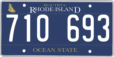 RI license plate 710693