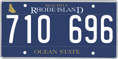 RI license plate 710696