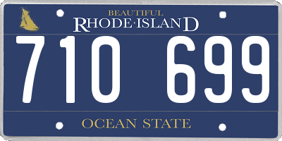 RI license plate 710699