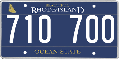 RI license plate 710700