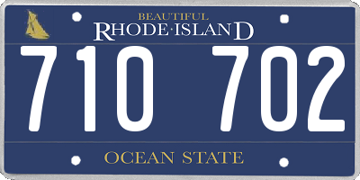 RI license plate 710702