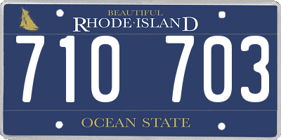 RI license plate 710703