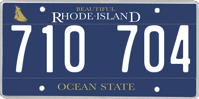 RI license plate 710704