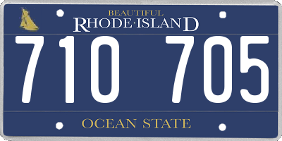 RI license plate 710705