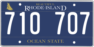 RI license plate 710707