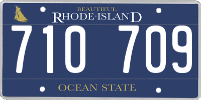RI license plate 710709
