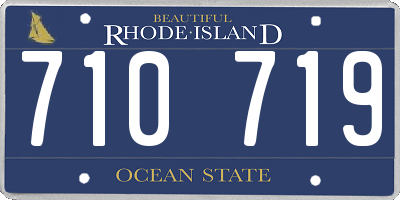RI license plate 710719