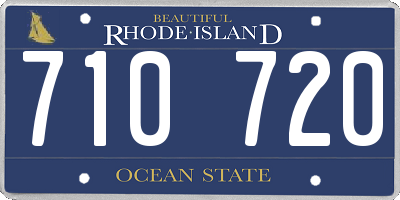RI license plate 710720