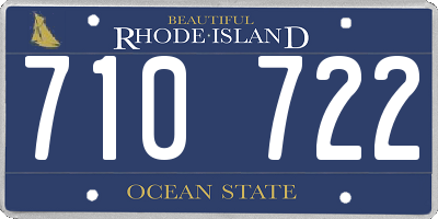 RI license plate 710722