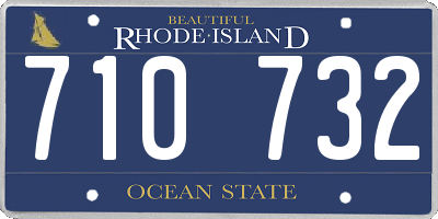 RI license plate 710732