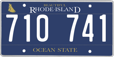 RI license plate 710741
