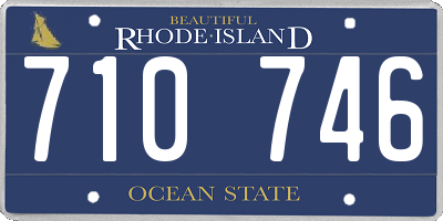 RI license plate 710746