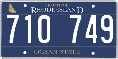 RI license plate 710749
