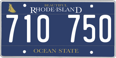 RI license plate 710750