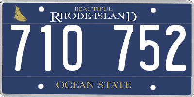 RI license plate 710752