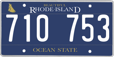 RI license plate 710753