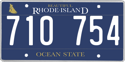 RI license plate 710754