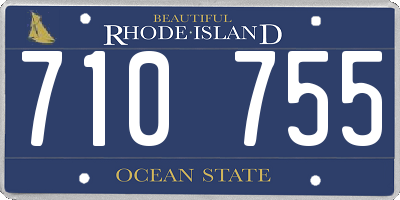 RI license plate 710755