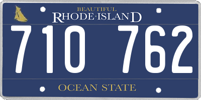 RI license plate 710762