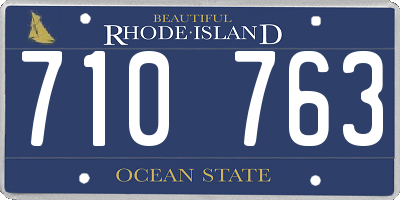 RI license plate 710763