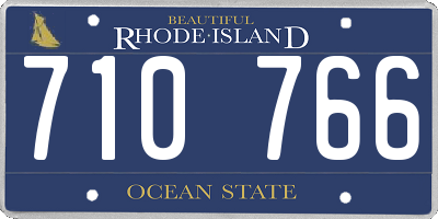 RI license plate 710766