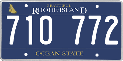 RI license plate 710772