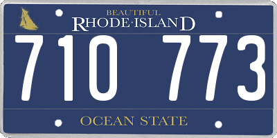 RI license plate 710773