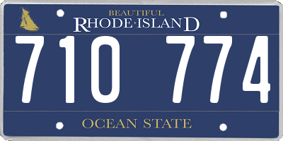 RI license plate 710774