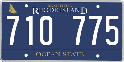 RI license plate 710775