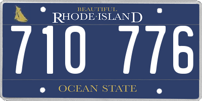 RI license plate 710776