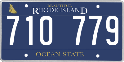 RI license plate 710779