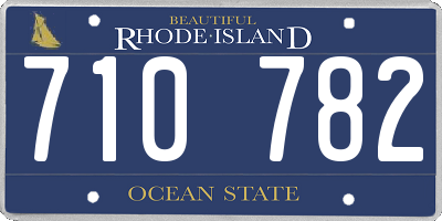 RI license plate 710782