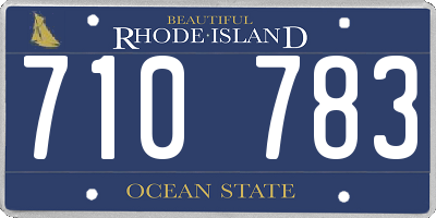 RI license plate 710783