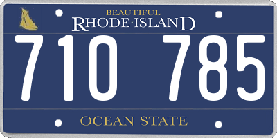RI license plate 710785