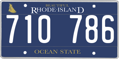 RI license plate 710786