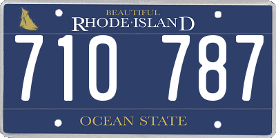 RI license plate 710787
