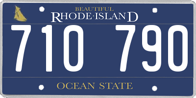RI license plate 710790