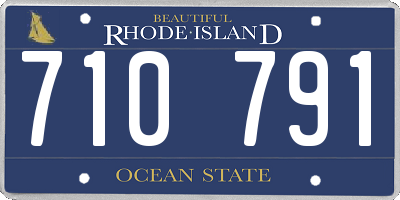 RI license plate 710791