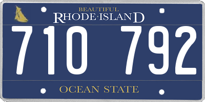 RI license plate 710792
