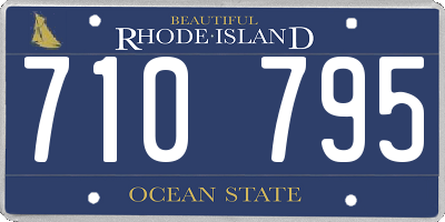 RI license plate 710795